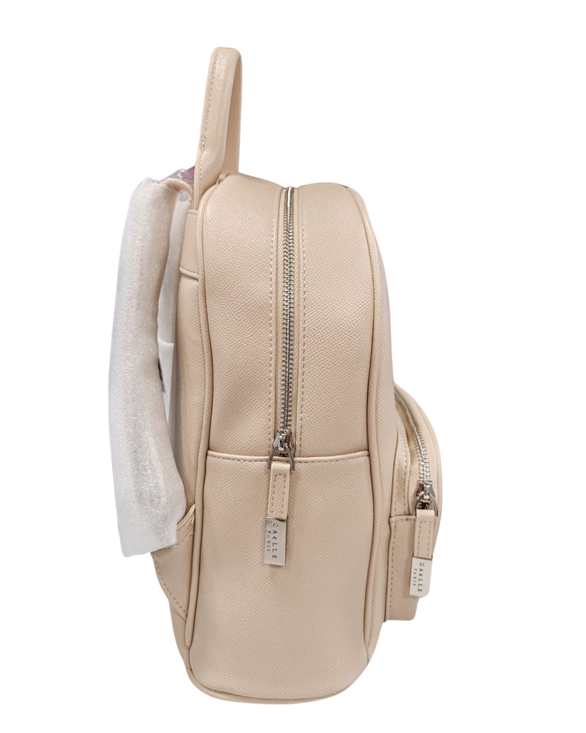 Gaelle Zainetto Da Viaggio In Ecopelle 22,5x30x12 Cm Beige Donna