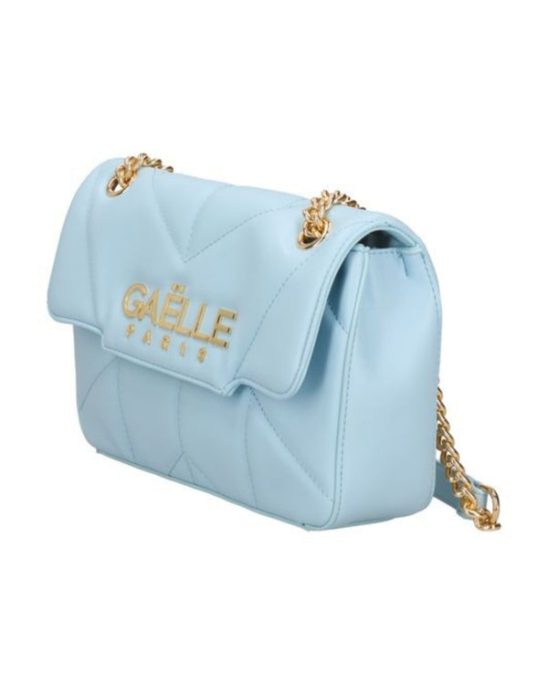 Gaelle Reg Shoulder Strap Con Matelasse' E Logo In Metallo Azzurro Donna