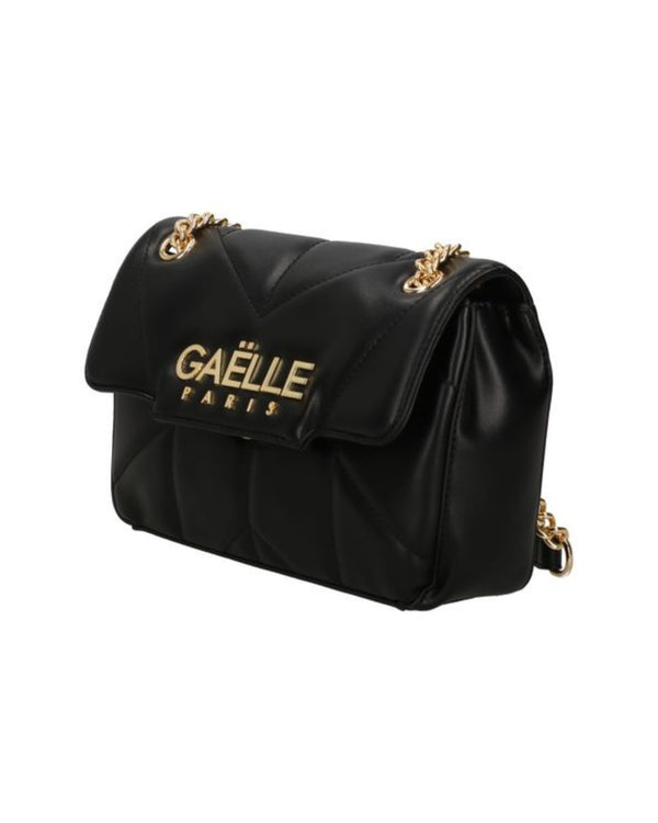 Gaelle Reg Shoulder Strap Con Matelasse' E Logo In Metallo Nero Donna