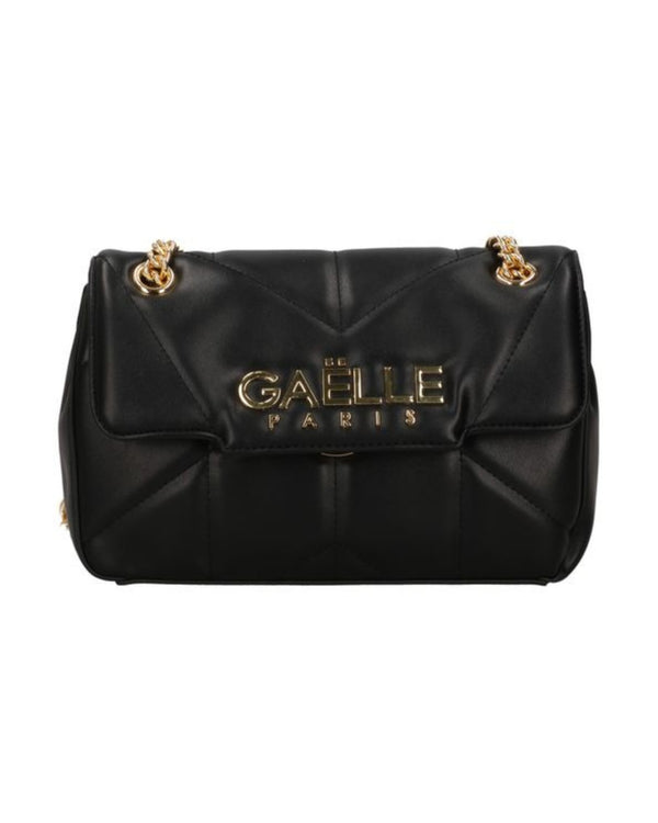 Gaelle Reg Shoulder Strap Con Matelasse' E Logo In Metallo Nero Donna-2