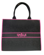 Gaelle Borsa Shopper In Ecopelle Con Stamoa Logo All Over Nero Donna