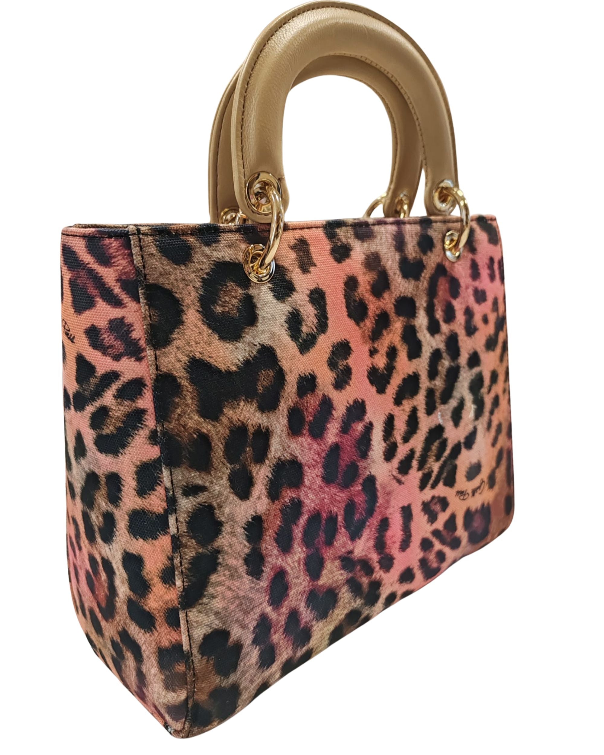 Gaelle Borsa a Mano in Ecopelle Stampa Pattern Leopardato Donna
