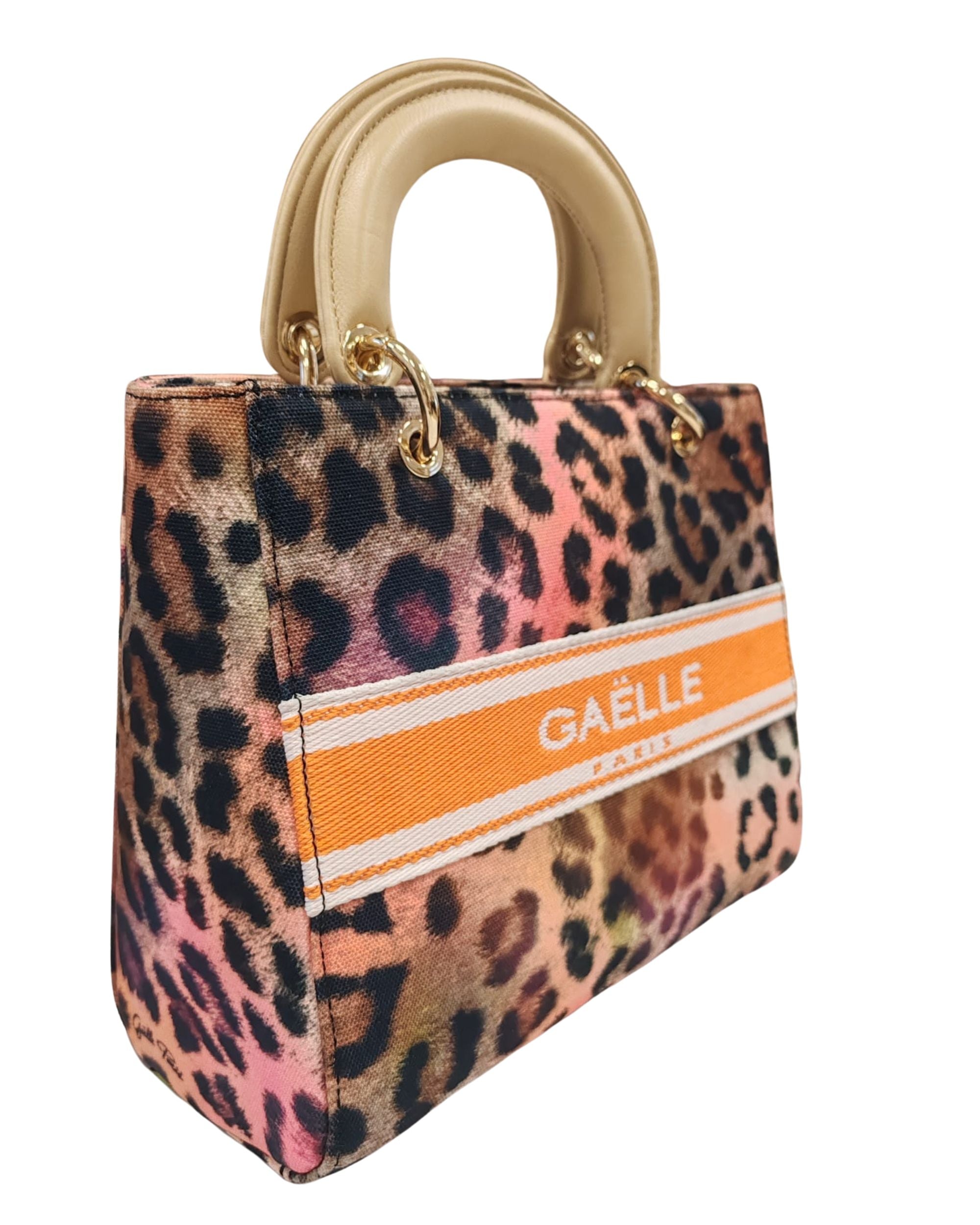 Gaelle Borsa a Mano in Ecopelle Stampa Pattern Leopardato Donna