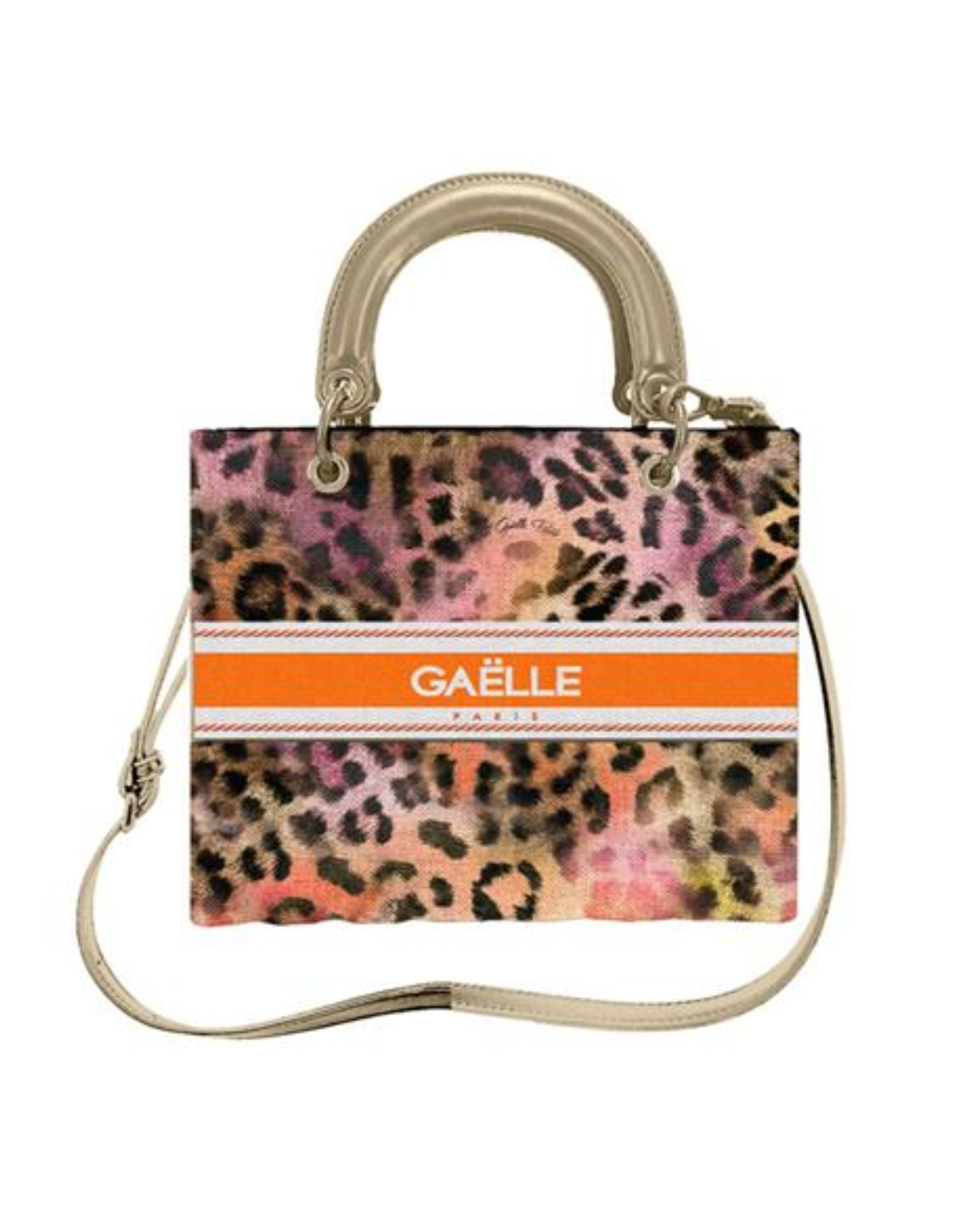 Gaelle Borsa a Mano in Ecopelle Stampa Pattern Leopardato Donna
