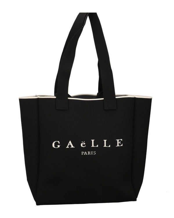 Gaelle Maxi Shopper Con Logo Ricamato Nero Donna