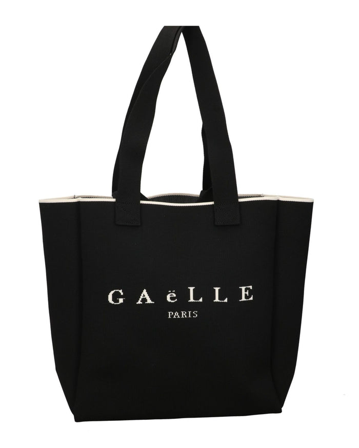 Gaelle Maxi Shopper Con Logo Ricamato Nero Donna 1