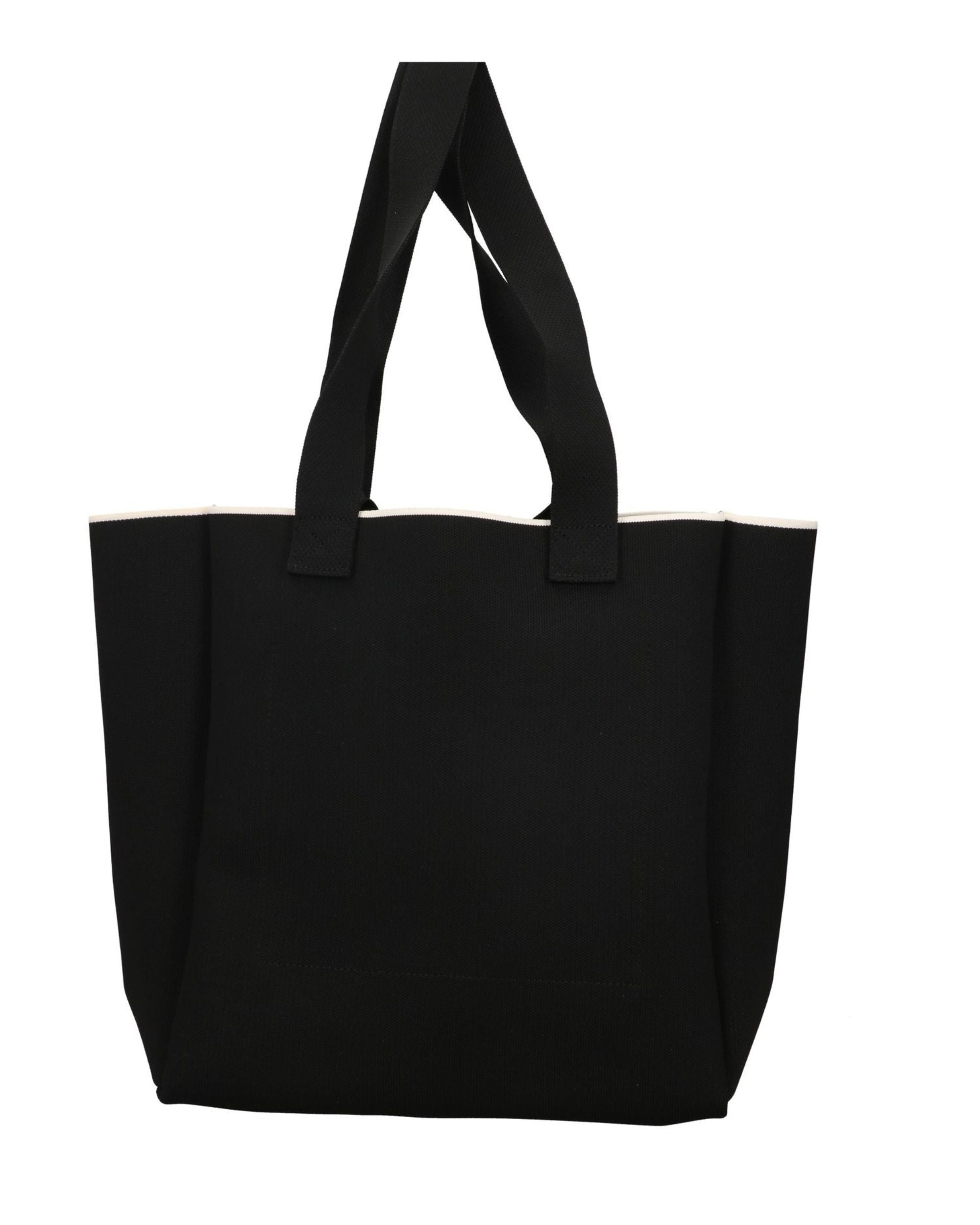 Gaelle Maxi Shopper Con Logo Ricamato Nero Donna