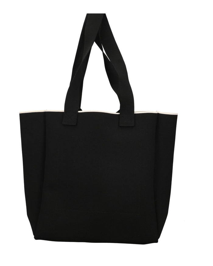 Gaelle Maxi Shopper Con Logo Ricamato Nero Donna 3