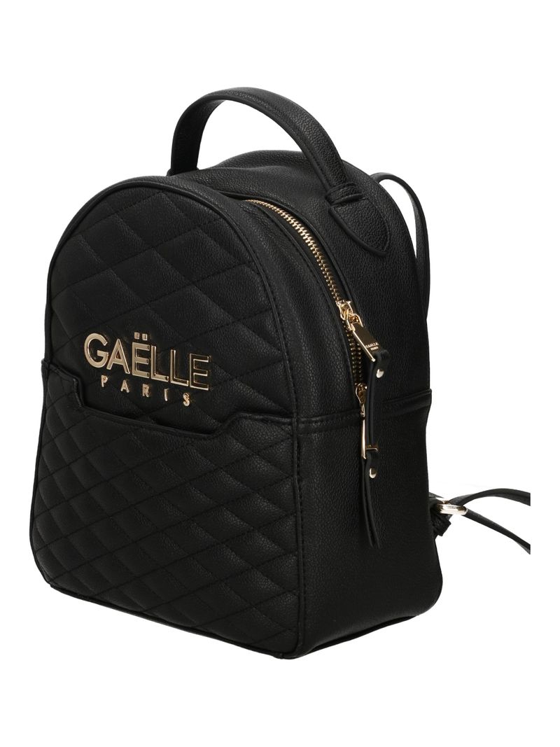 Gaelle Zaino donna zainetto REGULAR BACK PACK METAL LOGO nero