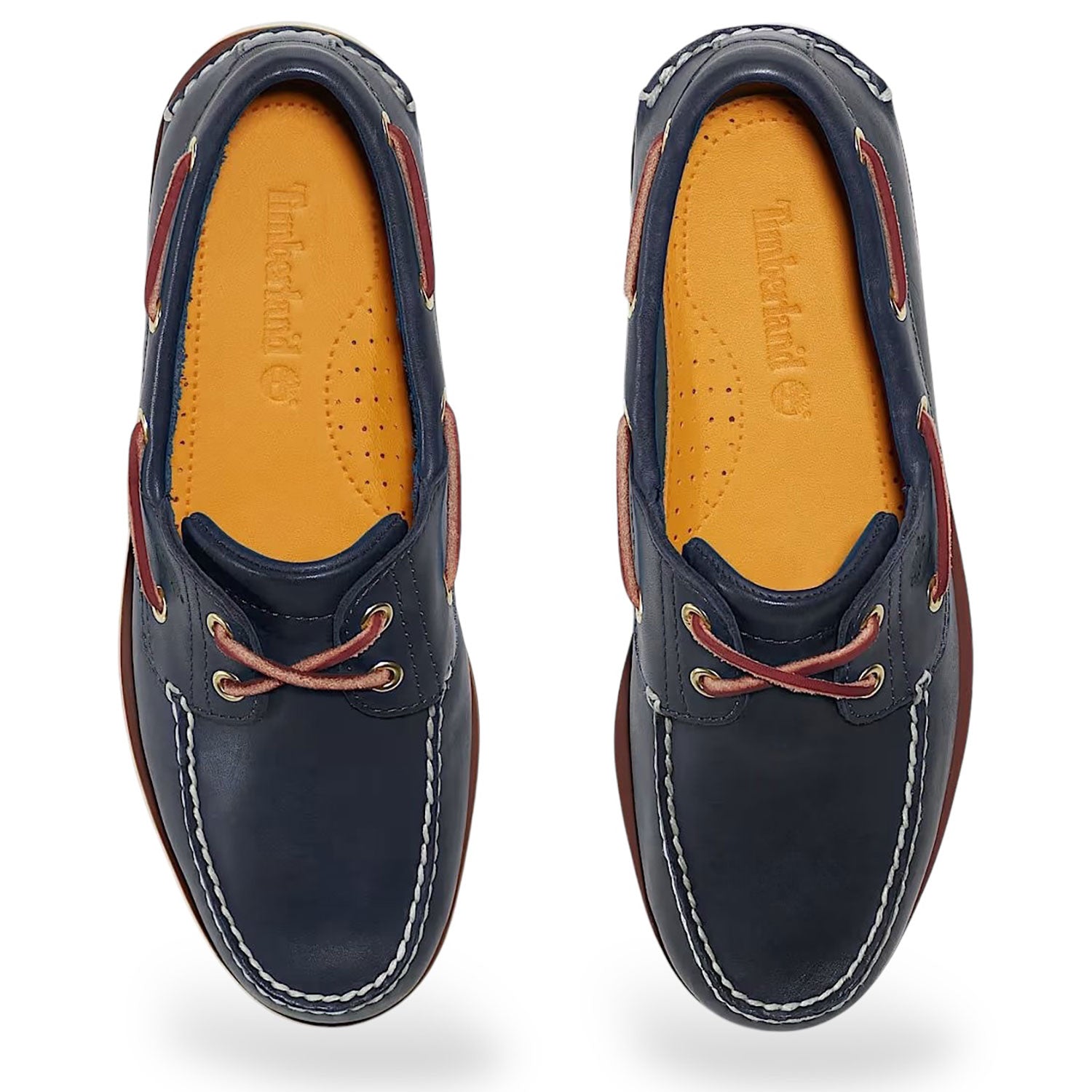 Timberland Scarpa da Barca Uomo Classic 2-Eye Tomaia in Pelle Blu Scuro