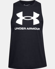 Under Armour Canotta Sportiva Donna Tank Top Elasticizzato Allenamento UA Tech Nero