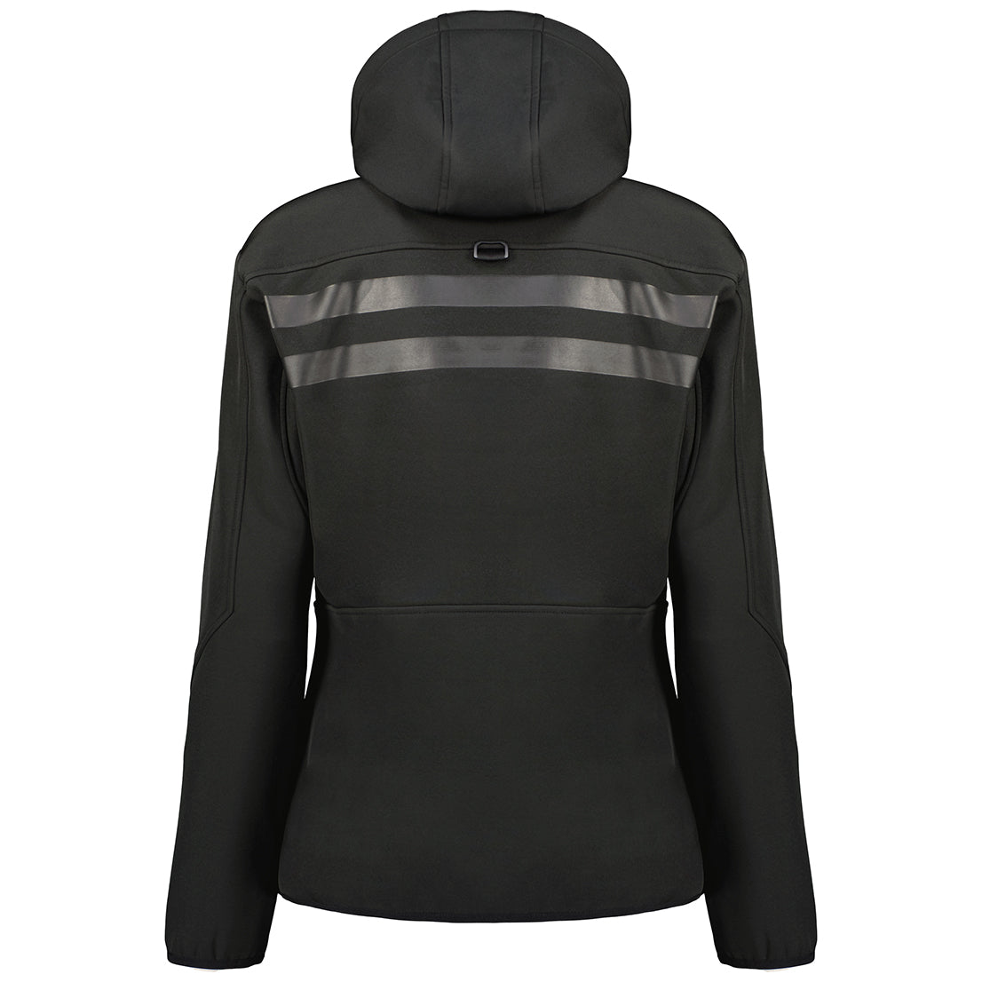 Geographical Norway Hooded Full Zip Windproof Softshell Outdoor Jacket Black Women