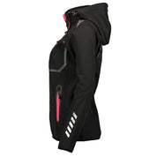 Geographical Norway Hooded Full Zip Windproof Softshell Outdoor Jacket Black Women