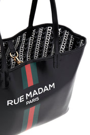 Rue Madam Paris Borsa Shopping Bag RM SHOPPING Monogram Black Ecopelle Donna