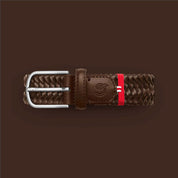 La Boucle cintura intrecciata pelle italiana intarsiata premium box regalo Roma marrone