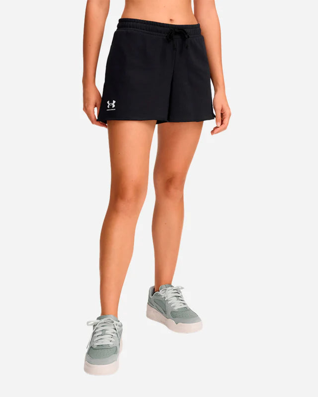 Under Armour Shorts da Allenamento UA Rival Terry Misto Cotone Nero Donna