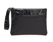 Blauer Borsa Pochette Coney Clutch Donna Uomo sling polso nylon cerato NERO