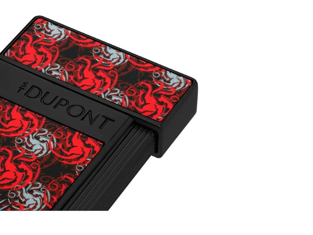 S.t.dupont accendino gas Slimmy limited edition Got Game of Thrones Targaryen Nero 028112