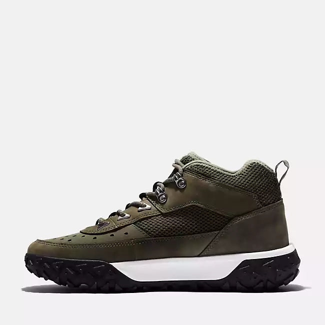 Timberland Scarpe Sneaker Mid Uomo GreenStride 6 Motion Tomaia in Nubuck Verde Foglia