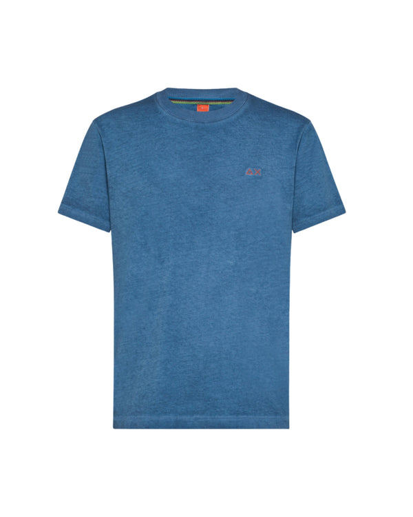 Sun68 T-shirt Special Dyed Cotone Blu