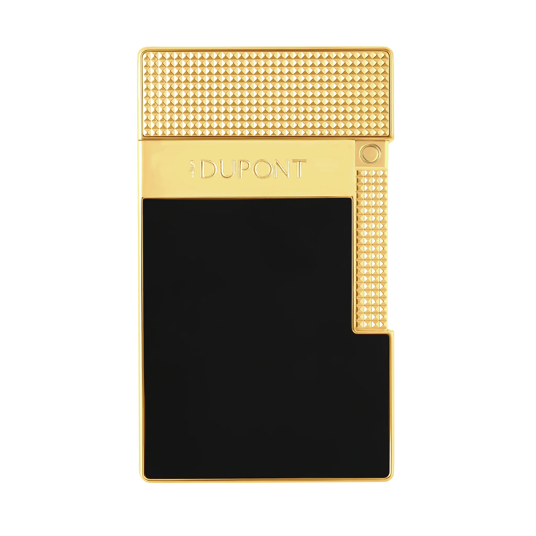 S.t. Dupont accendino da tavola laccato oro nero T20100 115x65x24 mm