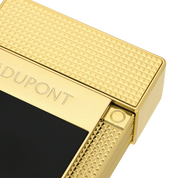 S.t. Dupont accendino da tavola laccato oro nero T20100 115x65x24 mm