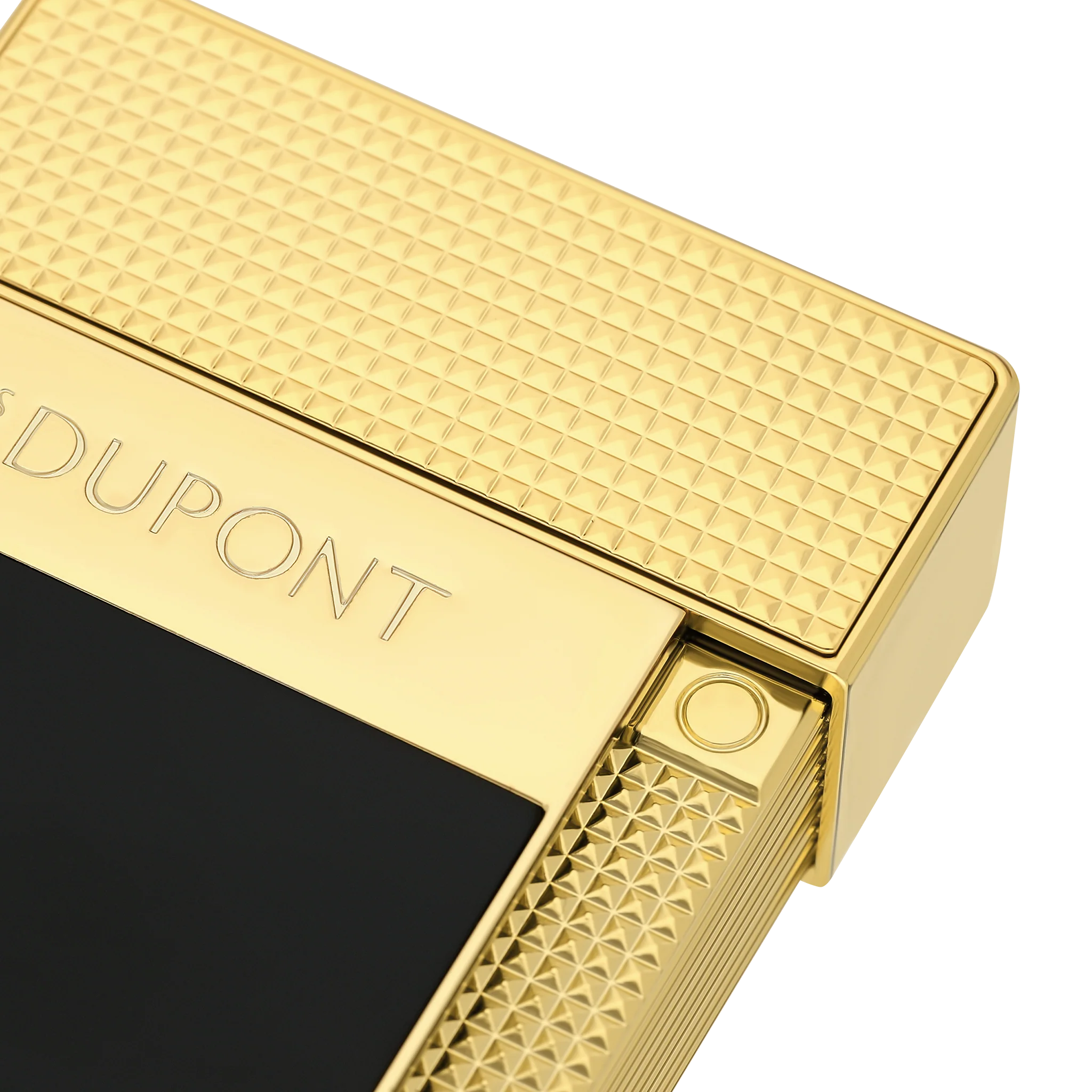 S.t. Dupont accendino da tavola laccato oro nero T20100 115x65x24 mm