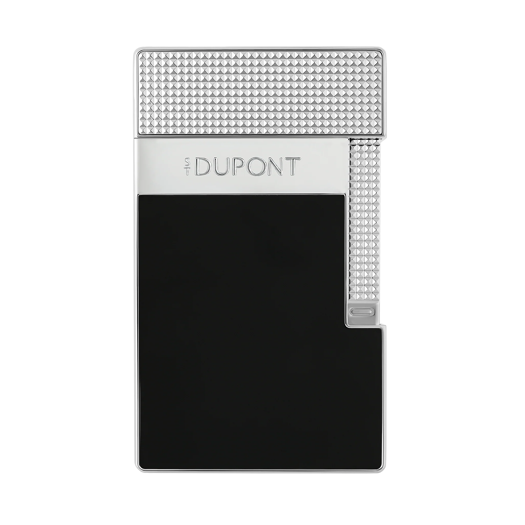 S.t. Dupont accendino da tavola laccato cromo nero T20101 115x65x24 mm