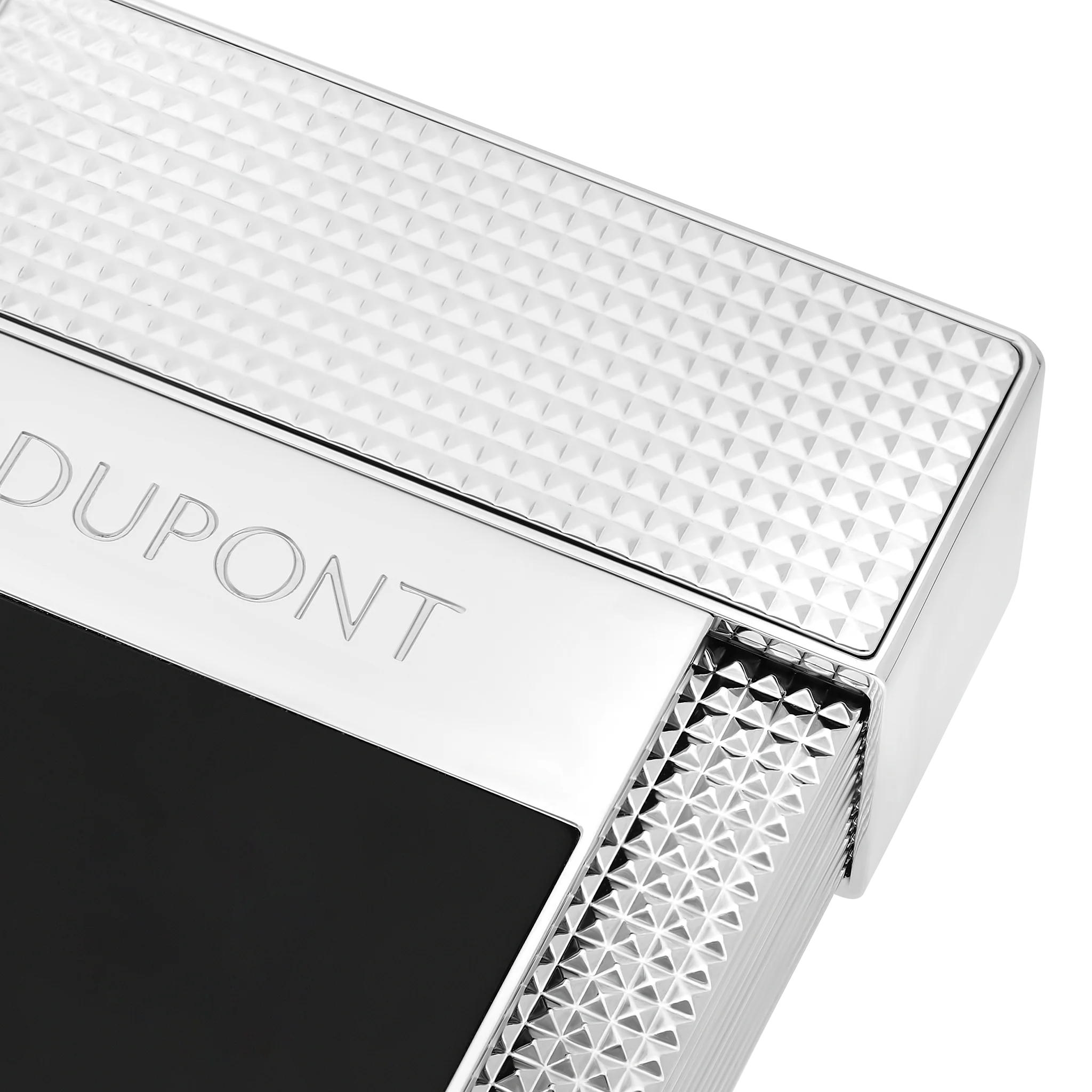 S.t. Dupont accendino da tavola laccato cromo nero T20101 115x65x24 mm
