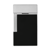 S.t. Dupont accendino da tavola laccato cromo nero T20101 115x65x24 mm