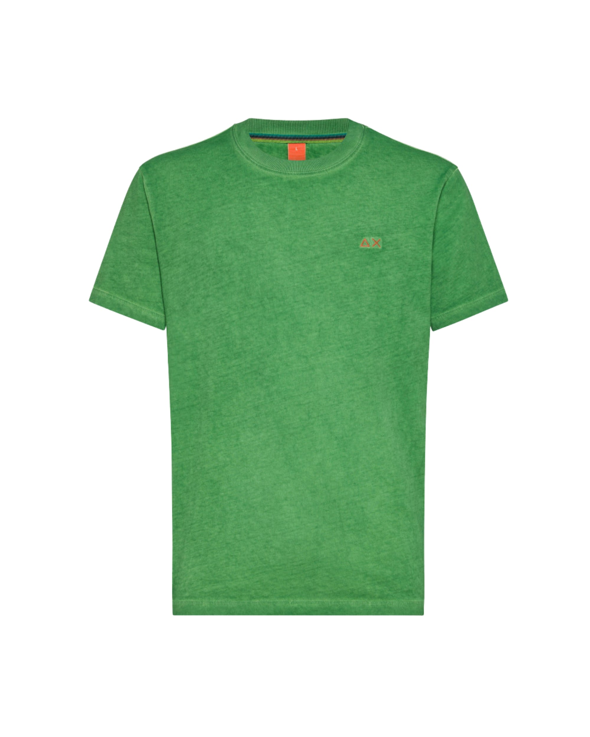 Sun68 Special Dyed Cotton Green T-Shirt