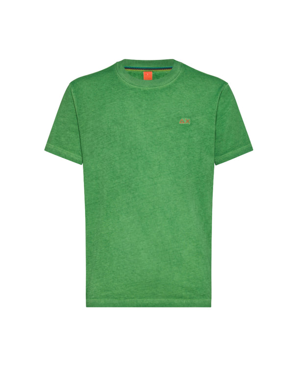 Sun68 Maglietta Special Dyed Cotone Verde