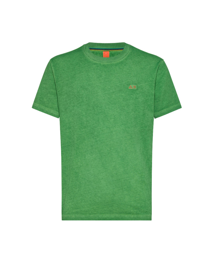 Sun68 Maglietta Special Dyed Cotone Verde 1