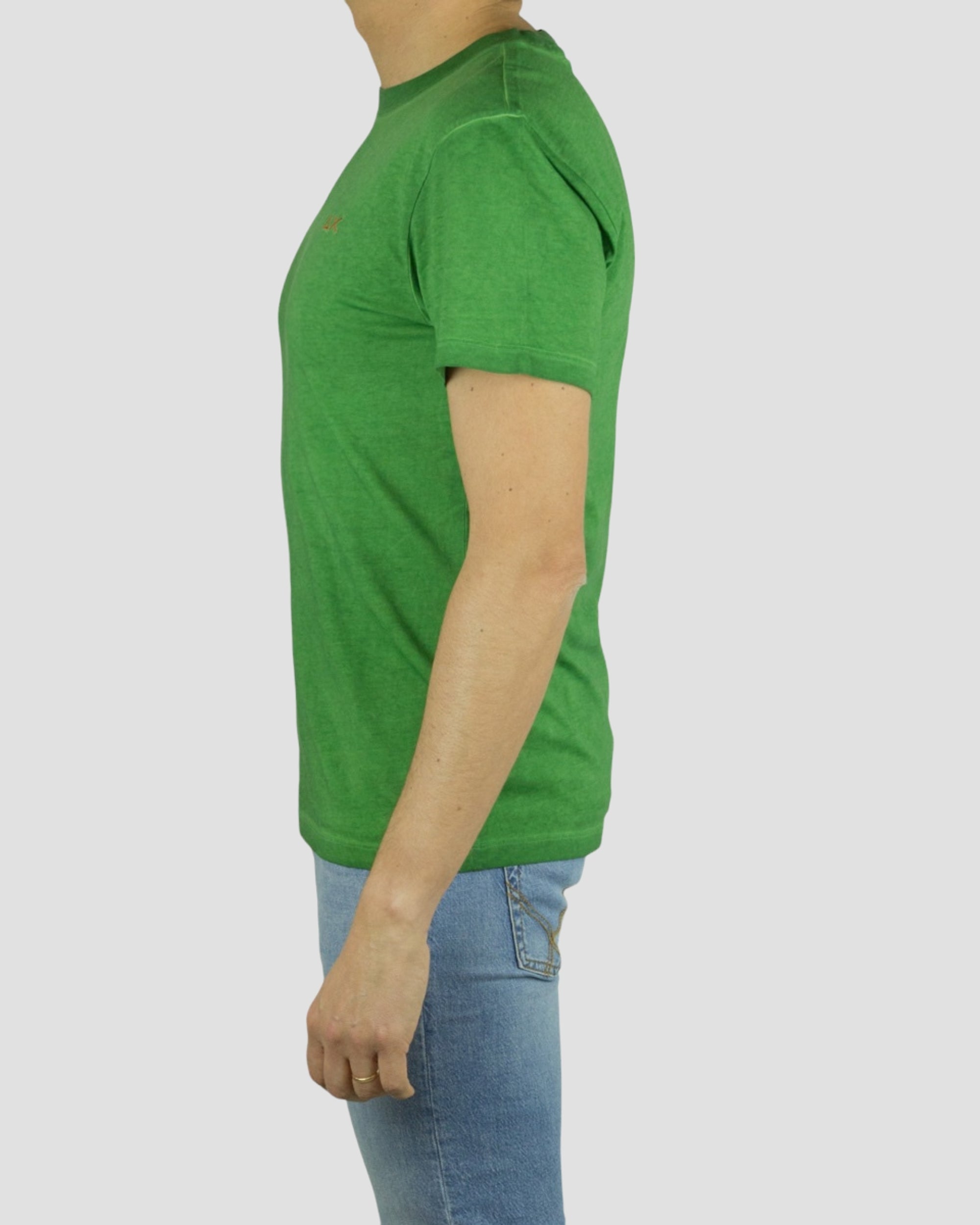 Sun68 Special Dyed Cotton Green T-Shirt