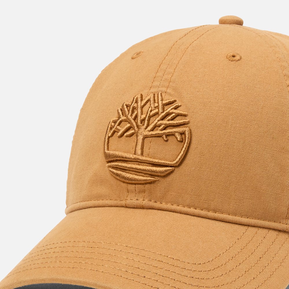 Timberland Cappello Con Visiera Soundview 100% Cotone con Ricami Giallo Wheat Unisex