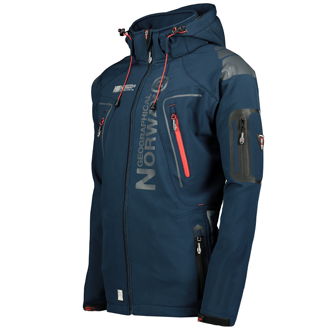Geographical Norway Giubbotto Multifunzione Tangata Con Tasche Esterne Navy zip rosse