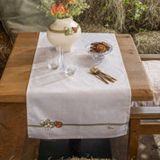 THUN tovaglia Runner in Cotone 45x160 cm Country Bloom Beige