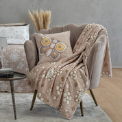 THUN Plaid Coperta Stampa 120x160 cm - Fantasia Exclusive Collection Beige 019818