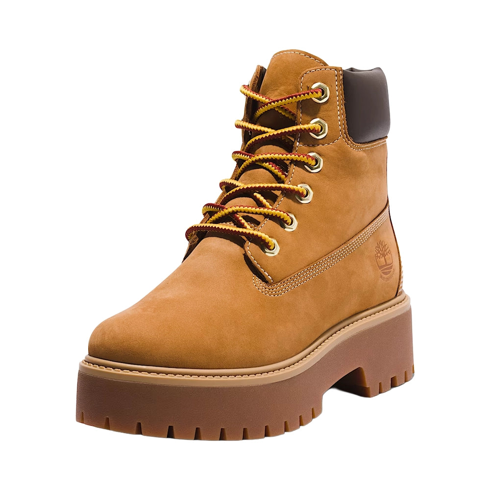Timberland Stivale Impermeabile Donna con Plateau Stone Steet 6-Inch in Pelle Giallo