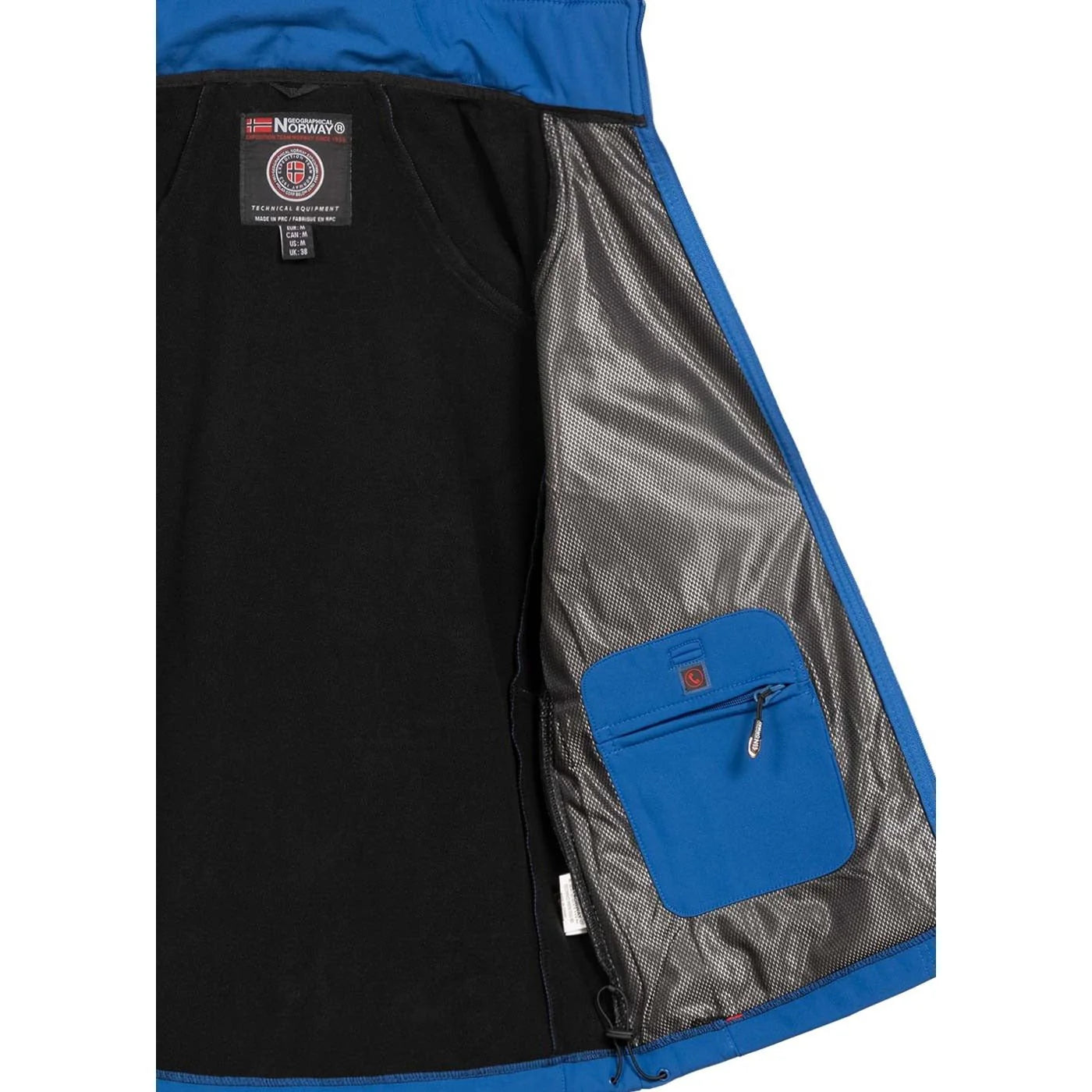 Geographical Norway Giubbotto Multifunzione Con Tasche Esterne Blu Royal Uomo