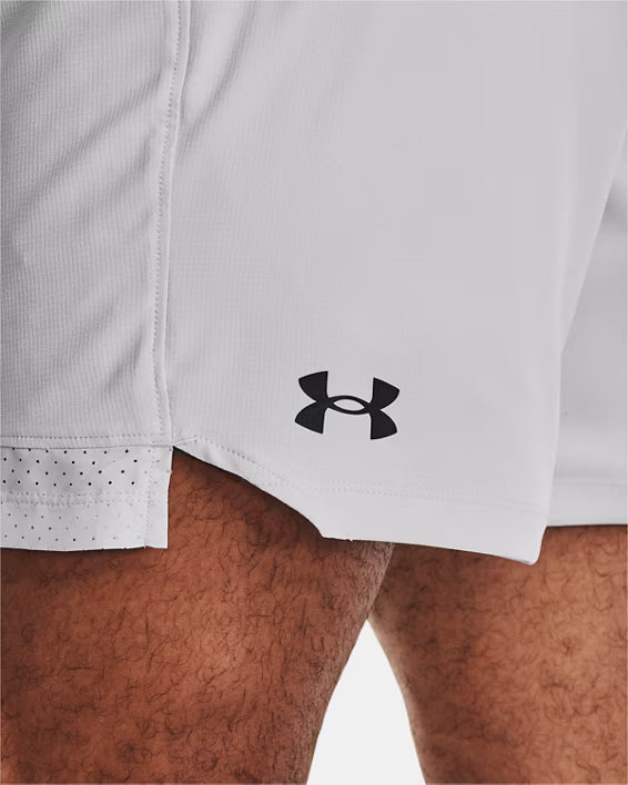 Under Armour Pantaloncini Shorts UA Vanish Woven Allenamento Uomo Grigio Halo