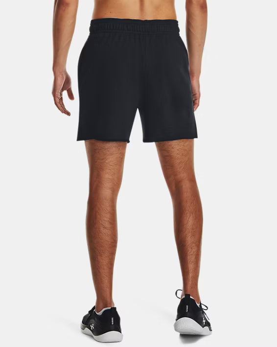 Under Armour Shorts da Allenamento UA Rival Terry 6 inches Misto Cotone Nero Uomo