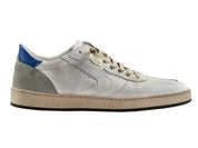 Valsport Scarpa Sneaker Davis Heritage in Nappa Bianco Blu uomo pelle artigianale
