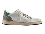 Valsport Scarpa Sneaker Davis Heritage in Nappa Bianco verde uomo pelle artigianale