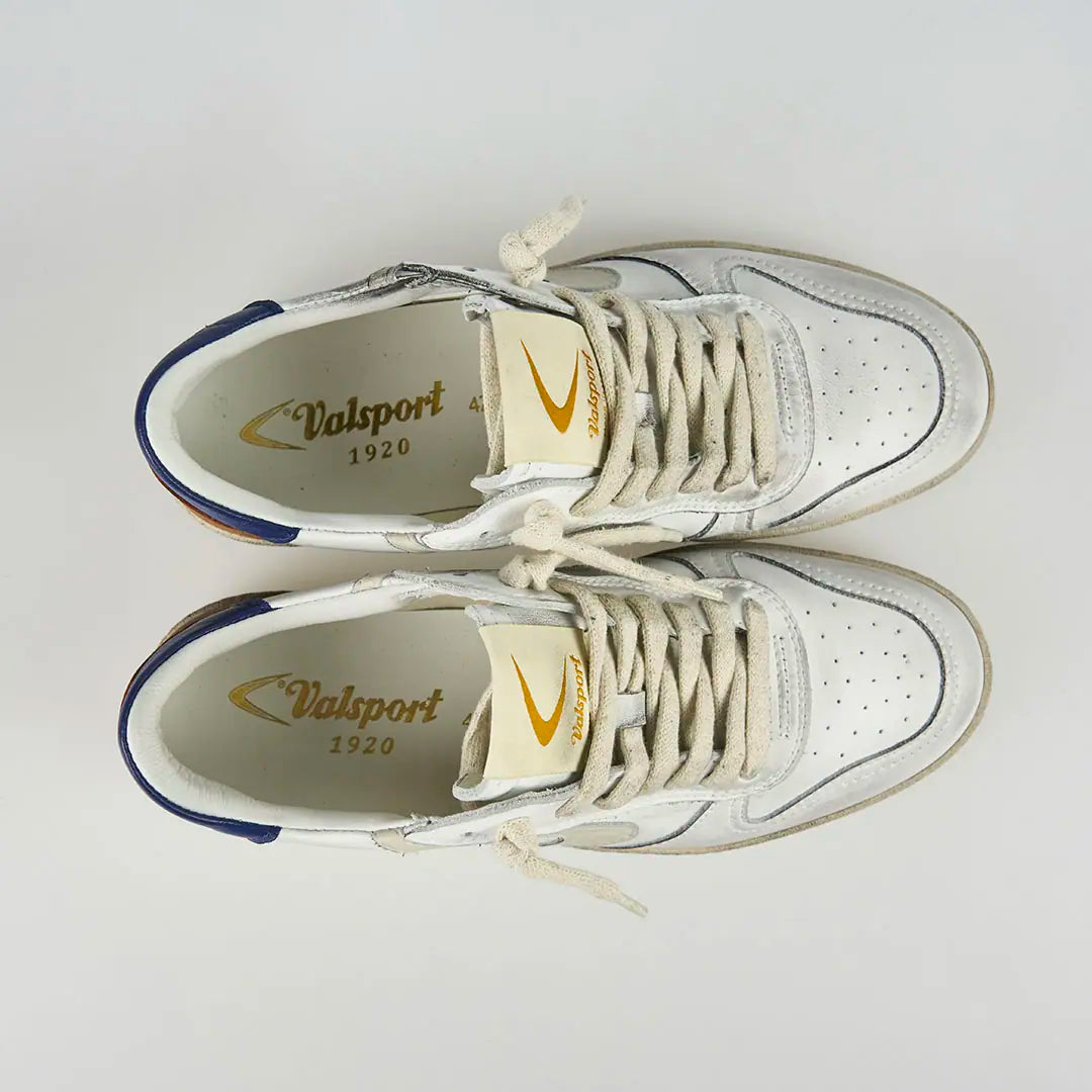 Valsport Scarpa Sneaker Davis Heritage in Nappa Bianco Marrone Dust Uomo
