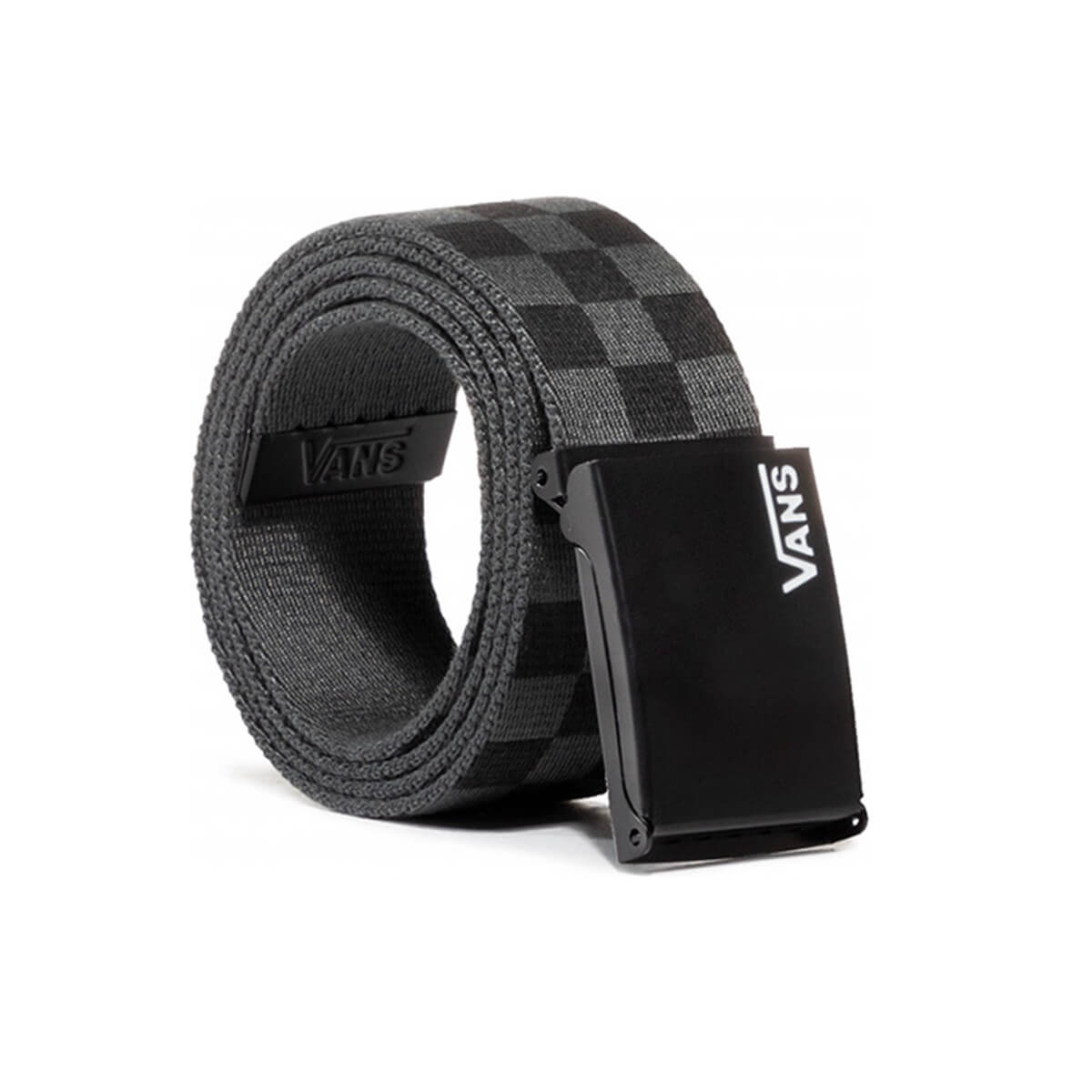 Vans Cintura intessuta Deppster Trama Checkerboard Nero Grigio Asfalto Uomo