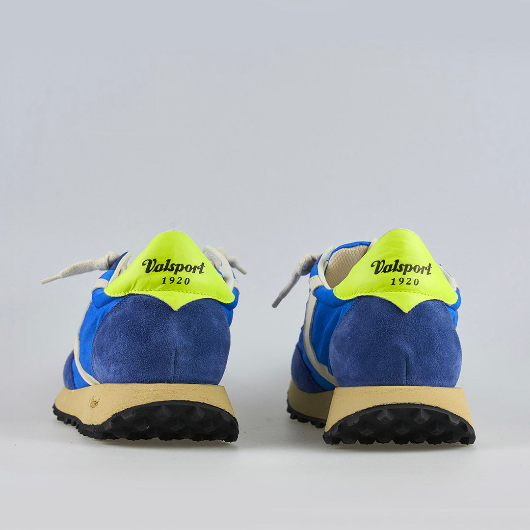 Valsport Scarpe Sneaker artigianali pelle Made in ITALY Start Run Nylon Vintage Royal