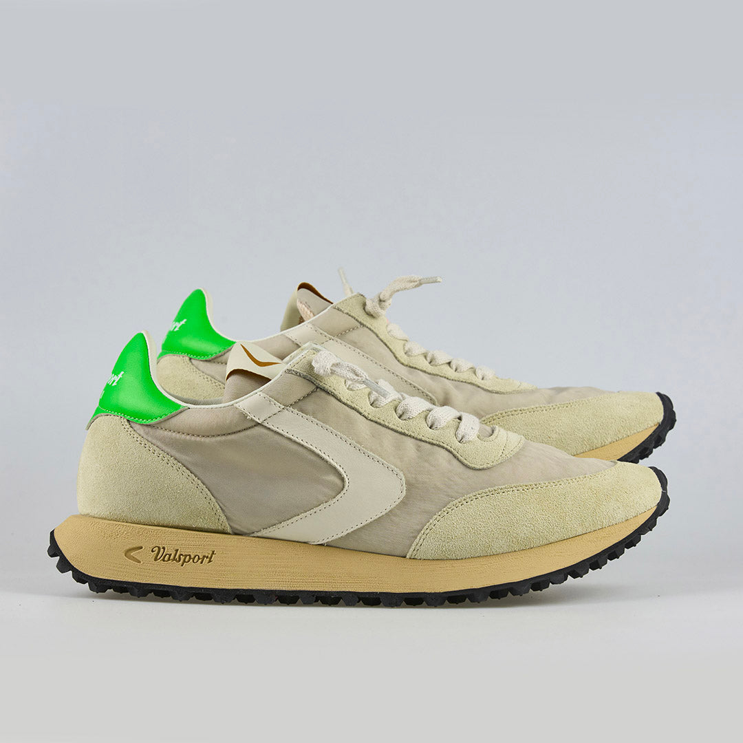 Valsport Scarpe Sneaker artigianali pelle Made in ITALY Start Run Nylon Vintage frost