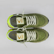 Valsport Scarpe Sneaker artigianali pelle Made in ITALY Start Run Nylon Vintage Olive