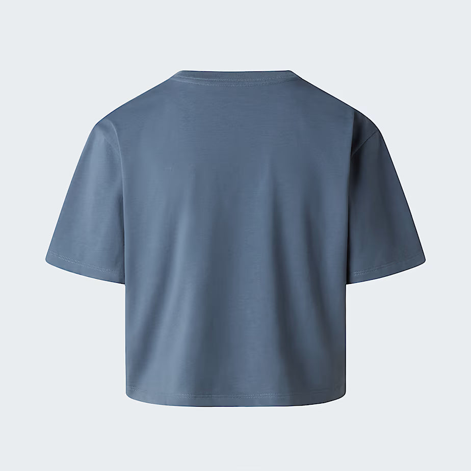 The North Face T-Shirt Donna Evolution Simple Dome Cropped Misto Cotone Grigio Granite